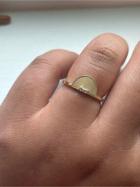 JENNIE KWON Half Moon Signet Ring
- Women Jewelry